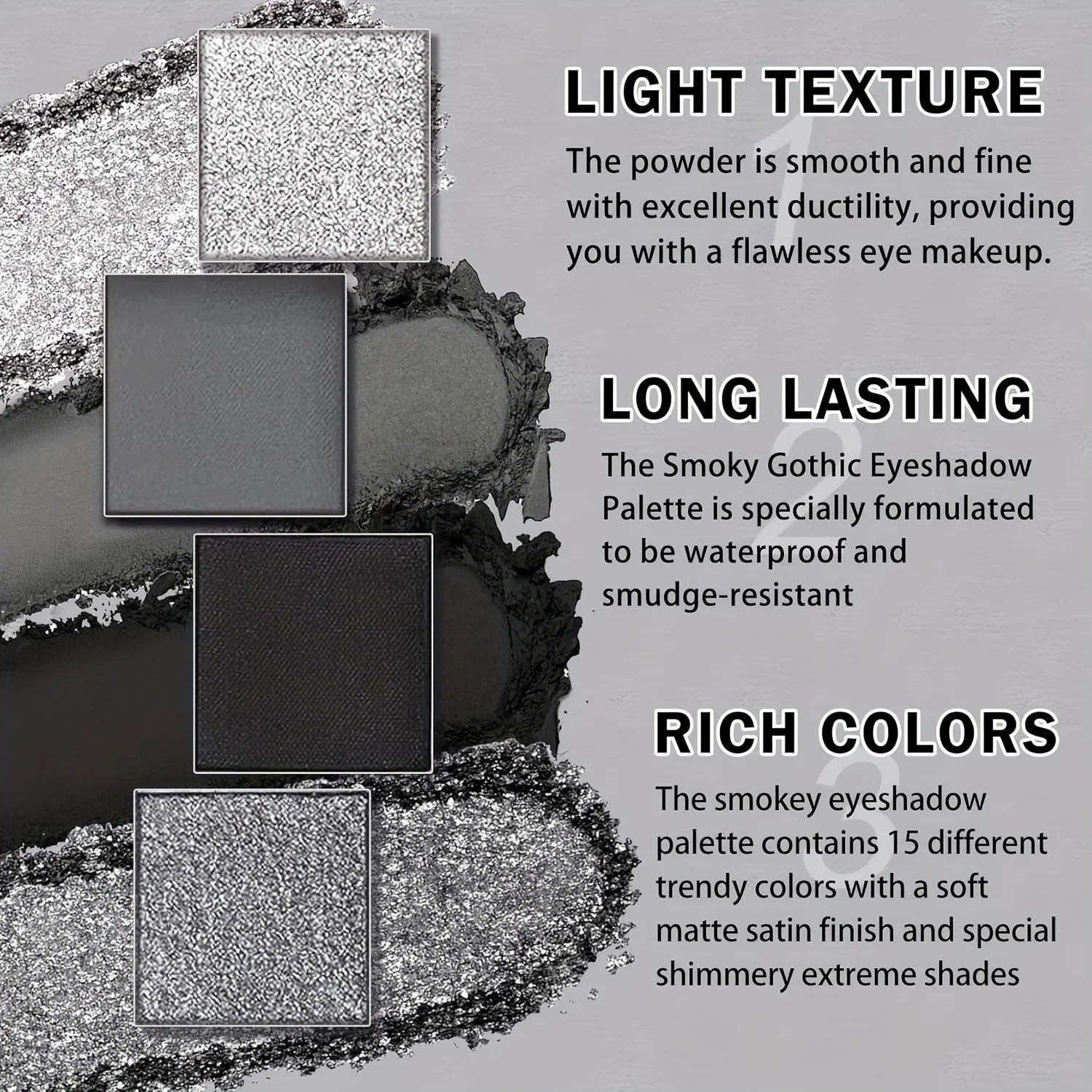 15-Color Dark Eyeshadow Palette