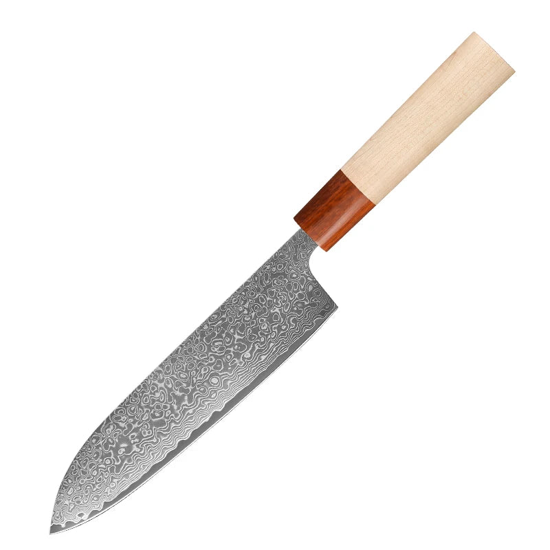 1-7PCS 67 Layer Damascus Steel Knife