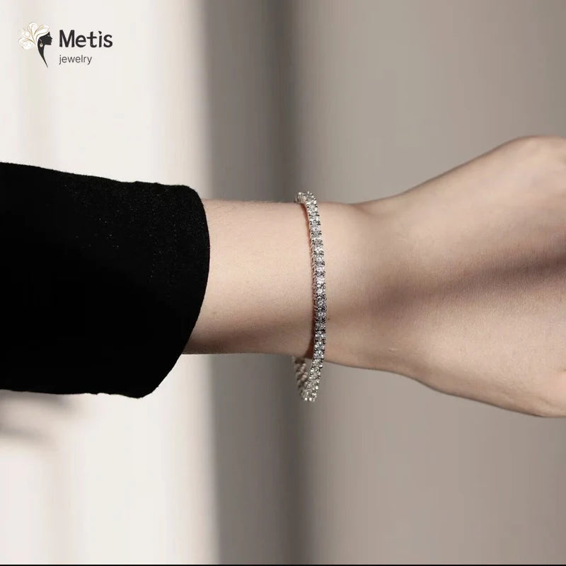 4mm Dainty Full Moissanite Tennis Bracelet