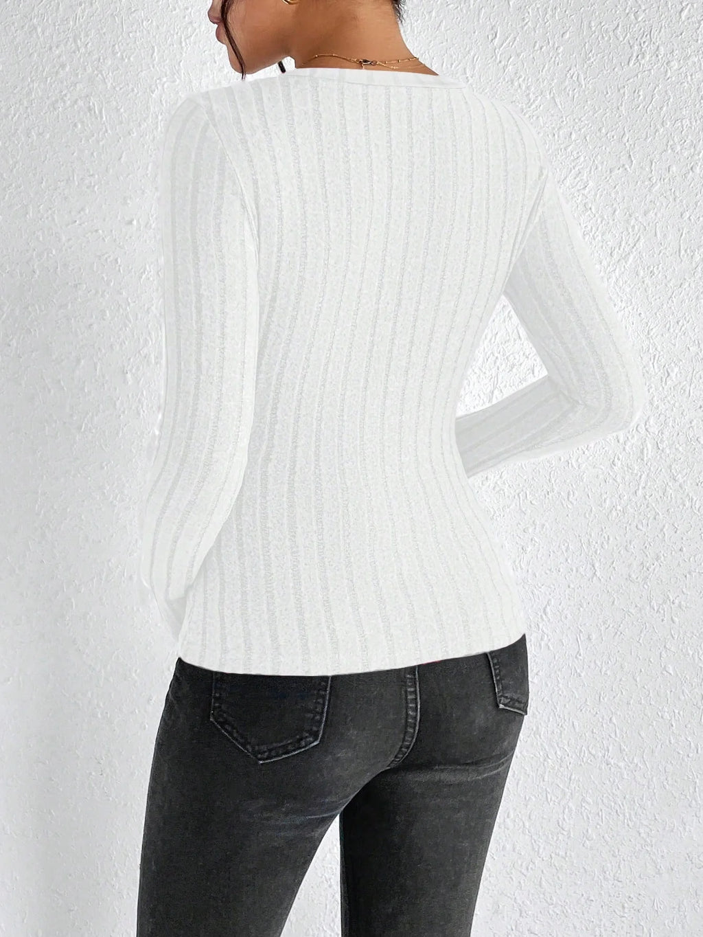 Slim Fit V-Neck Knitted Jumper
