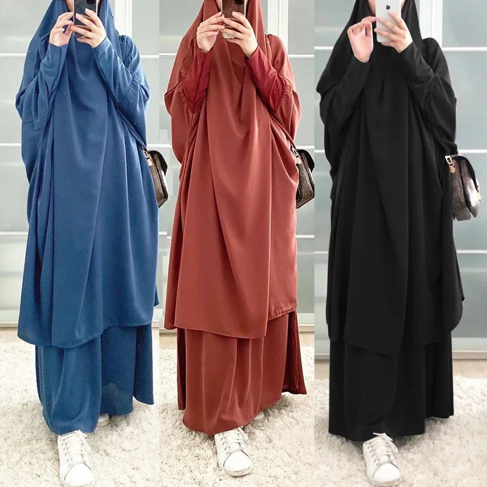 Hooded Muslim Dress Set