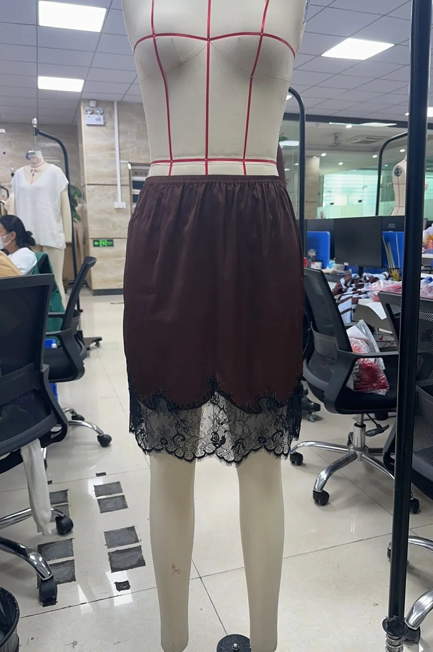 Lace Trimmed Mini Skirt