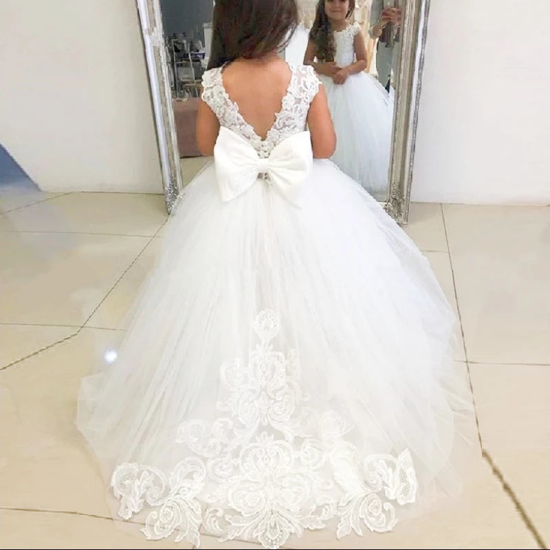 Flower Long Lace Princess Dress