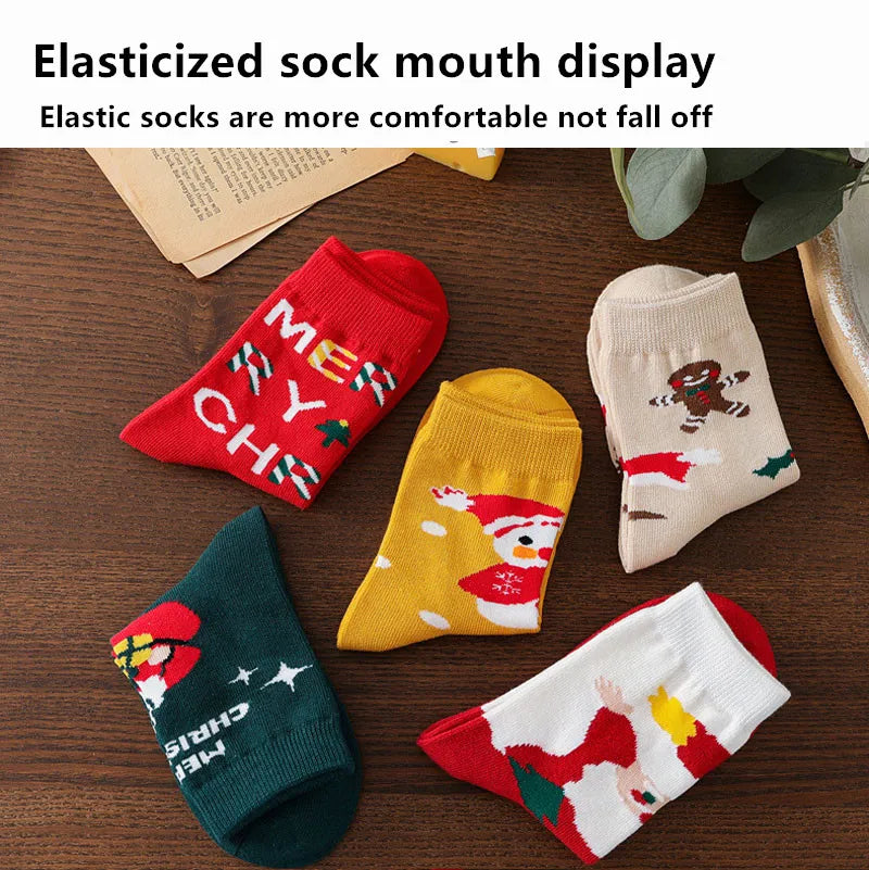 5Pairs/Lot Kids Christmas Socks