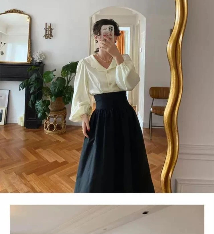 Mid-Length A-Line Skirt