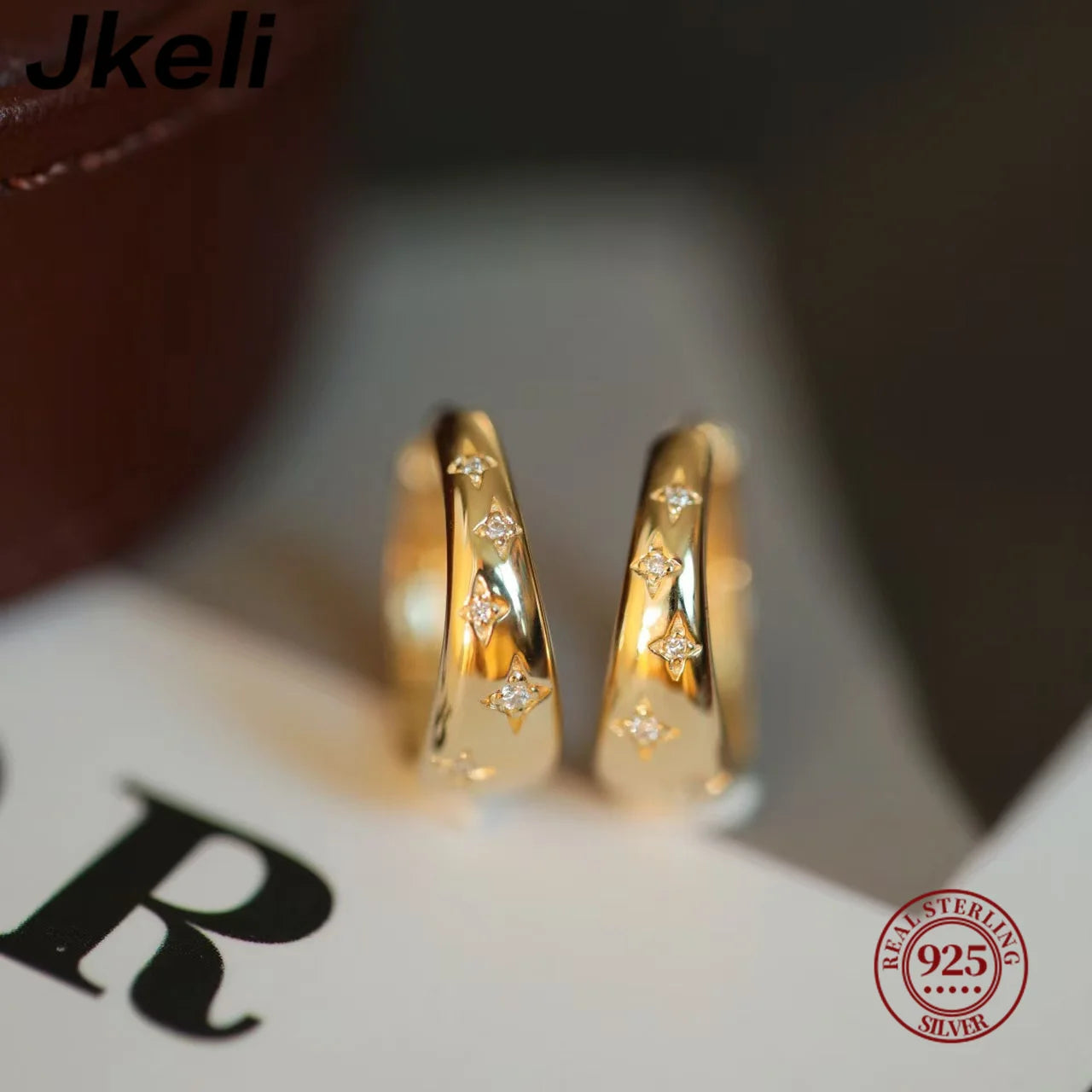 S925 Sterling Silver 18K Gold Plated Star Ear Cuff