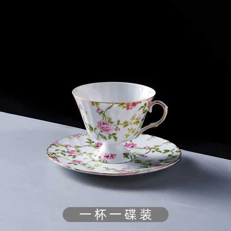 200ML Ceramic Black Tea Mug Saucer