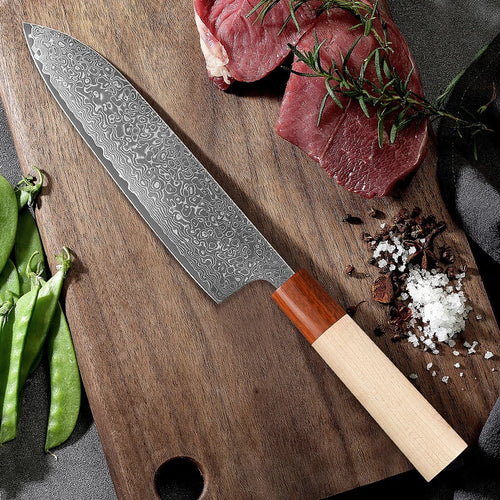 1-7PCS 67 Layer Damascus Steel Knife