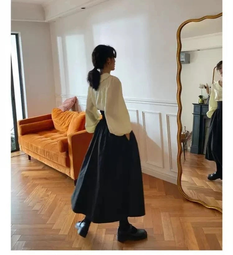 Mid-Length A-Line Skirt