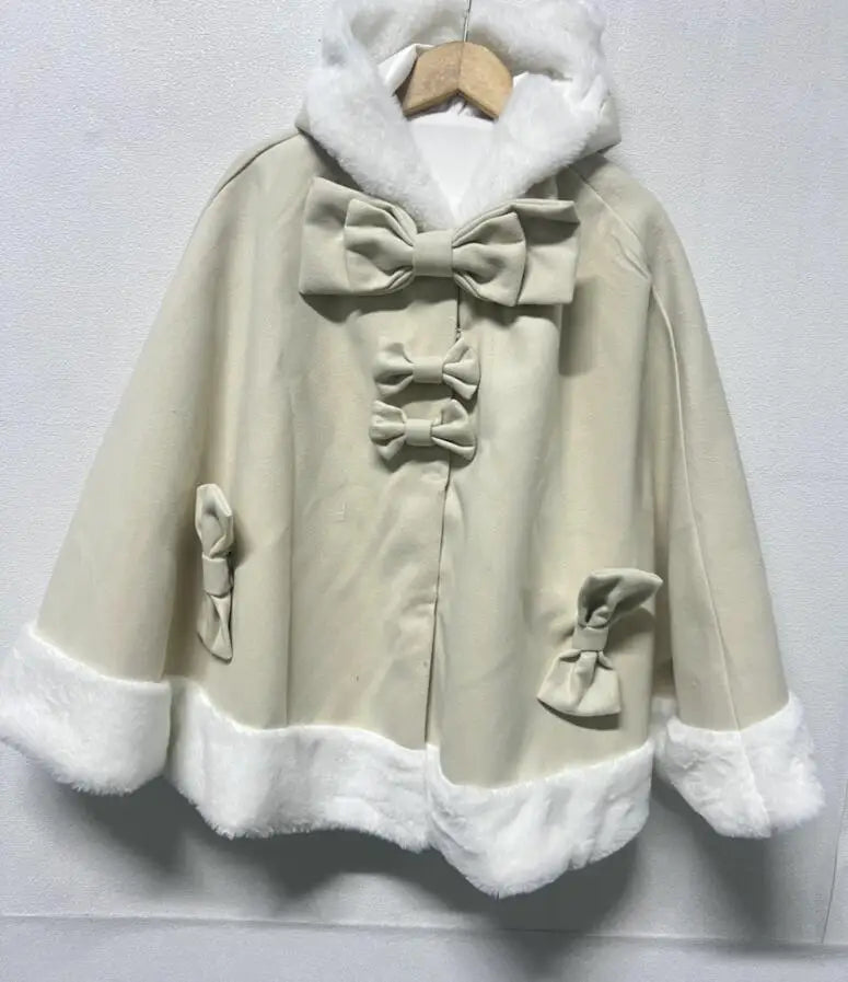 Furry Patchwork Loose Cute Hooded Jacket