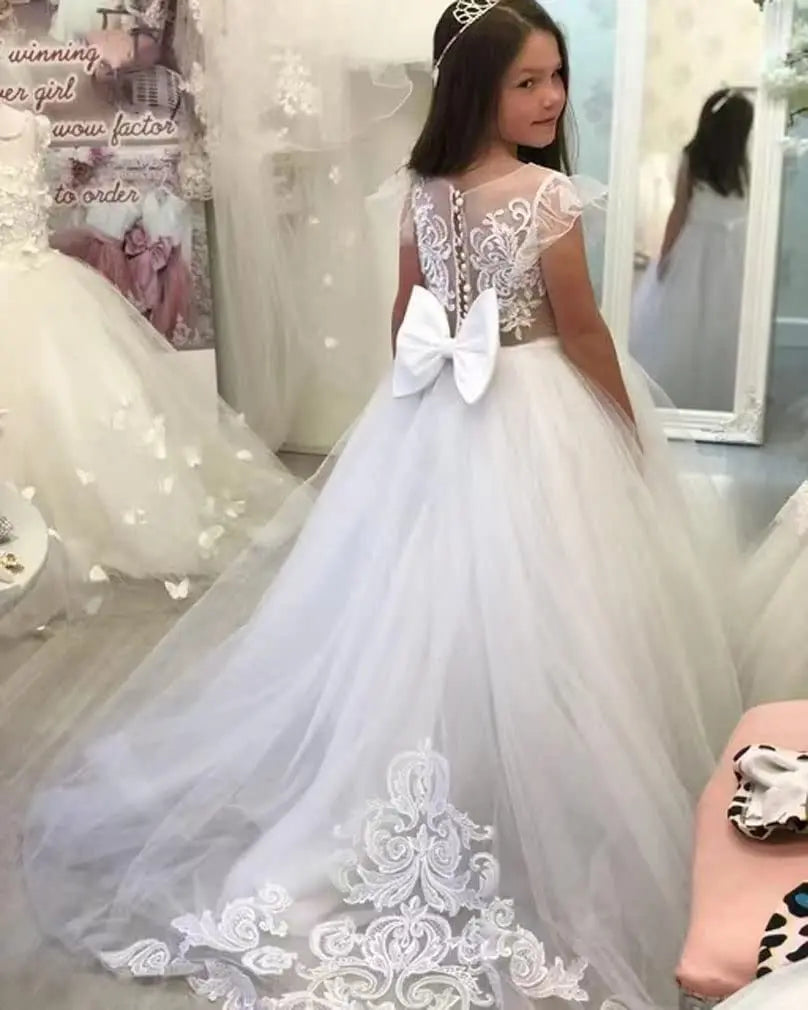 Flower Long Lace Princess Dress