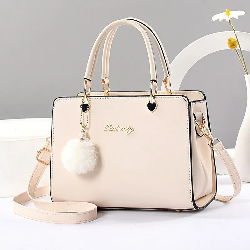 Casual Solid Color PU Leather Small Square Handbag